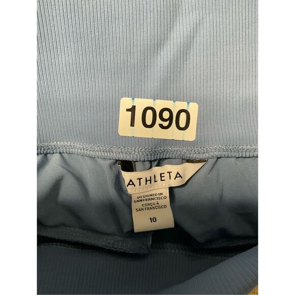 Athleta Womens Nolita Slim Tapered Crop Pant Size 10 Blue PullOn Commute Travel - Picture 6 of 11